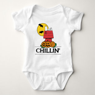 Peanuts   Snoopy Halloween Doghouse Baby Bodysuit