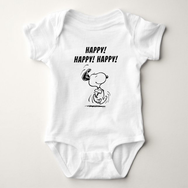 Peanuts | Snoopy Happy Dance Baby Bodysuit (Front)