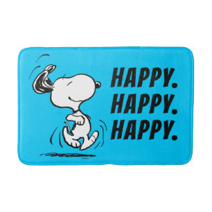 Peanuts   Snoopy Happy Dance Bath Mat