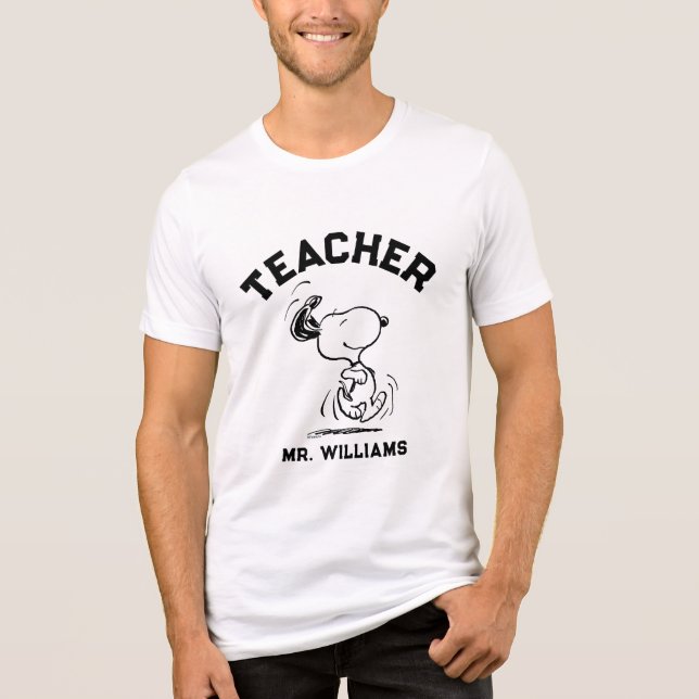 Peanuts | Snoopy Happy Dance Teacher Tri-Blend Shirt (Front)
