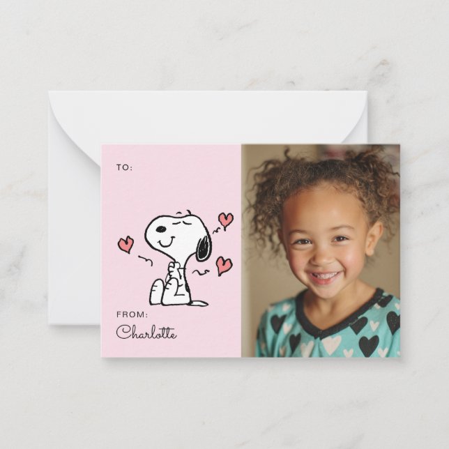 Peanuts | Snoopy Heart Photo Valentine Card (Front)