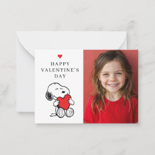 Peanuts Snoopy Heart Photo Valentine Card
