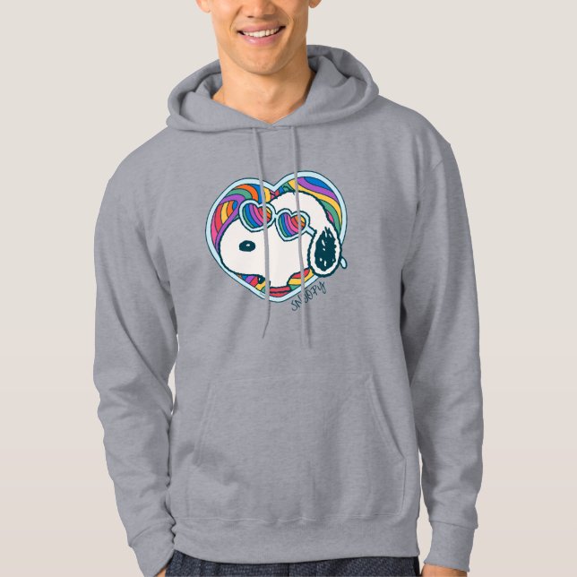 Peanuts | Snoopy Heart Rainbow Hoodie (Front)