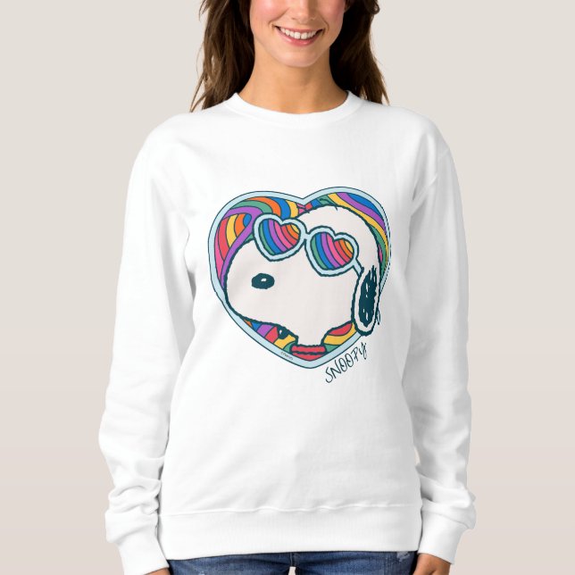 Peanuts | Snoopy Heart Rainbow Sweatshirt (Front)