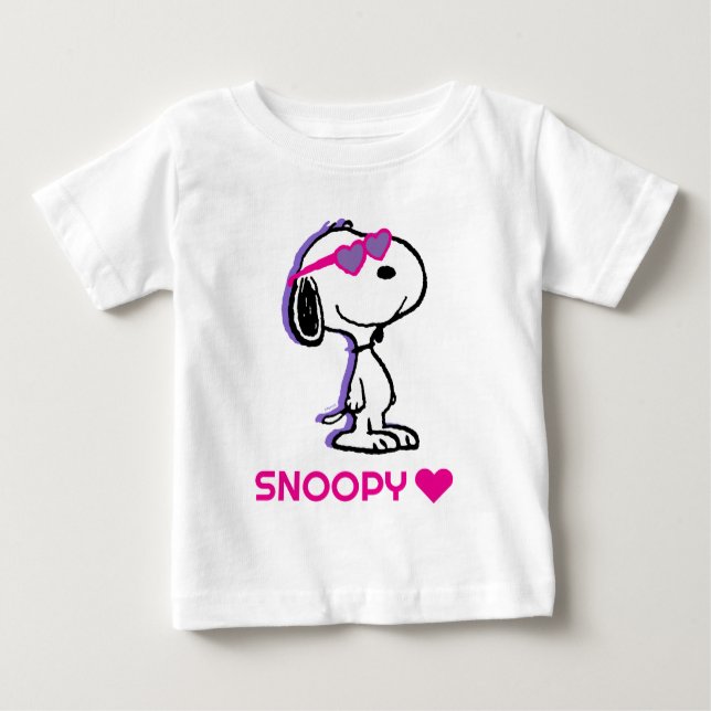 Peanuts | Snoopy Heart Sunglasses Baby T-Shirt (Front)