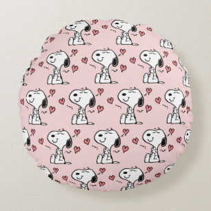 Peanuts   Snoopy Hearts Round Cushion