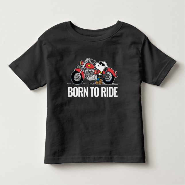 Peanuts | Snoopy & His Motorcycle Toddler T-Shirt (Front)