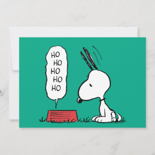 Peanuts   Snoopy Ho Ho Ho Food Dish Holiday Card