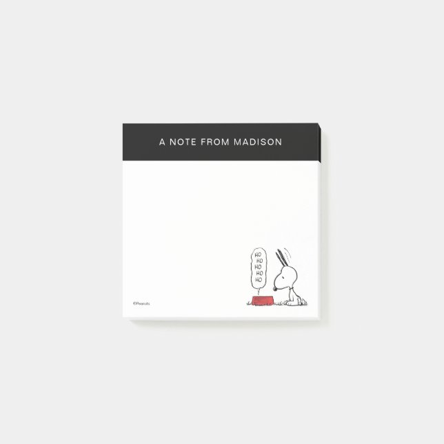 Peanuts | Snoopy Ho Ho Ho Food Dish Post-it Notes (Front)