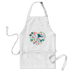 Peanuts Snoopy Holiday Happiness Heart Standard Apron