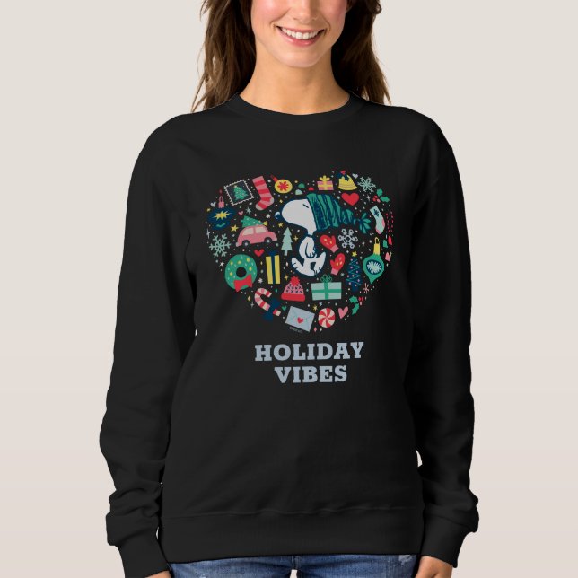 Peanuts | Snoopy Holiday Happiness Heart Sweatshirt (Front)