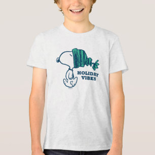 Peanuts Snoopy Holiday Happiness Heart Tri-Blend Shirt