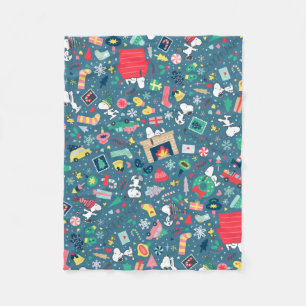 Peanuts   Snoopy Holiday Pattern Fleece Blanket