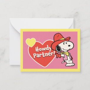 Peanuts   Snoopy Howdy Valentine Card