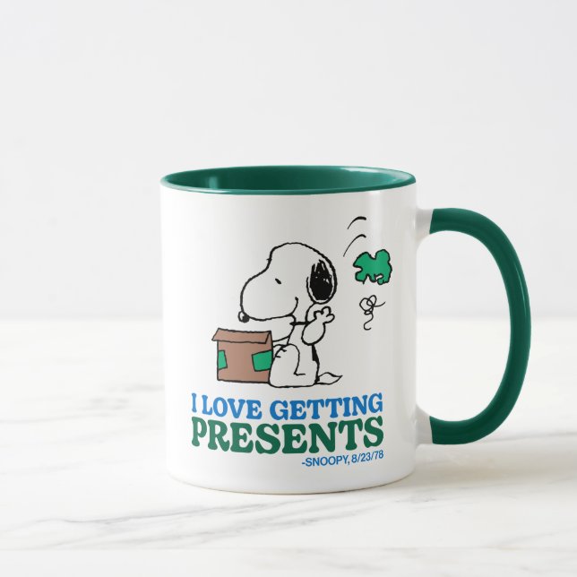 Peanuts | Snoopy I Love Getting Presents Mug (Right)