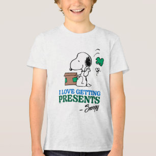 Peanuts   Snoopy I Love Getting Presents Tri-Blend Shirt