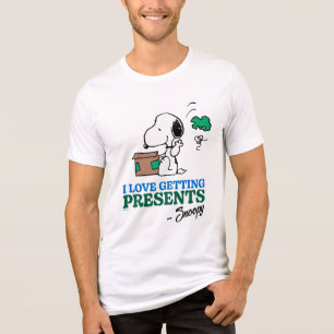 Peanuts   Snoopy I Love Getting Presents Tri-Blend Shirt