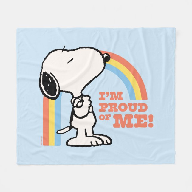 Peanuts | Snoopy I'm Proud of Me Fleece Blanket (Front (Horizontal))