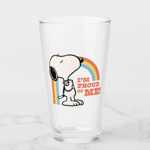 Peanuts   Snoopy I'm Proud of Me Glass
