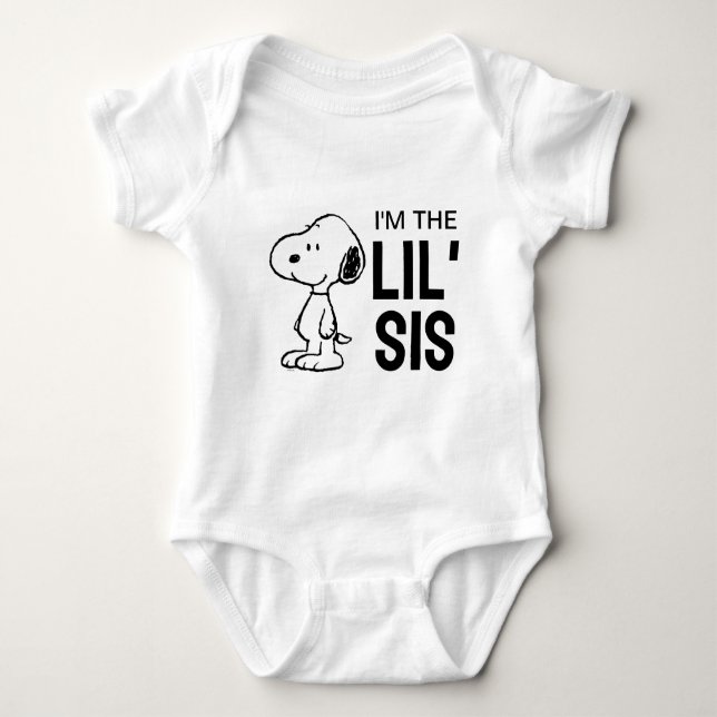 Peanuts Snoopy | I'm the Little Sister Baby Bodysuit (Front)