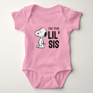 Peanuts Snoopy   I'm the Little Sister Baby Bodysuit