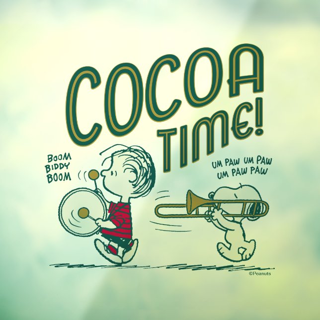 Peanuts | Snoopy & Linus Cocoa Time Window Cling (Sheet 3)