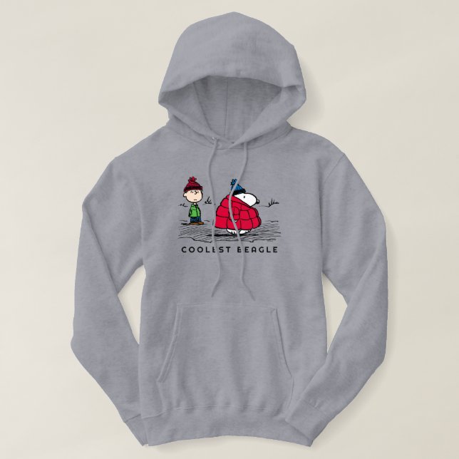 Peanuts | Snoopy & Linus Down Filled Jacket Hoodie (Design Front)
