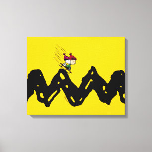 Peanuts   Snoopy & Linus Sled Ride Canvas Print