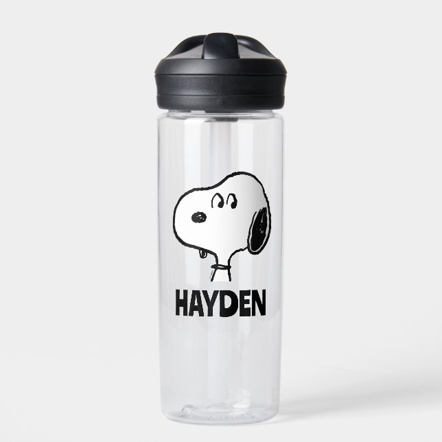Peanuts | Snoopy Looks | Add Your Name Water Bottle (Front)