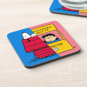 Peanuts   Snoopy & Lucy Half & Half Coaster