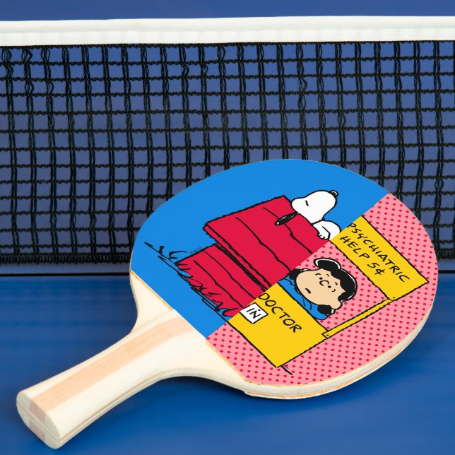 Peanuts | Snoopy & Lucy Half & Half Ping Pong Paddle (Insitu)