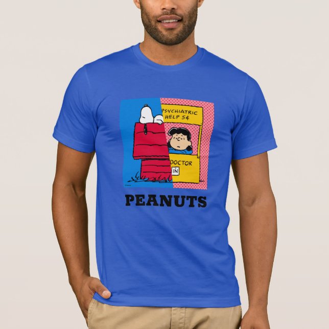 Peanuts | Snoopy & Lucy Half & Half T-Shirt (Front)