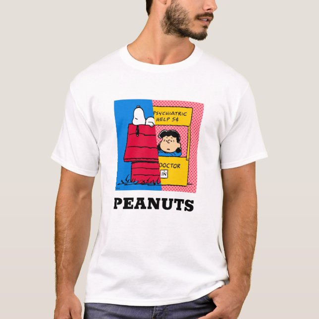 Peanuts | Snoopy & Lucy Half & Half T-Shirt (Front)