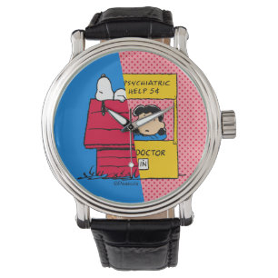 Peanuts Snoopy & Lucy Half & Half Watch