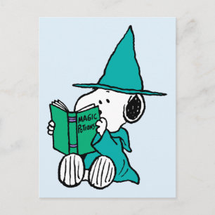 Peanuts Snoopy Magic Potions Halloween Postcard