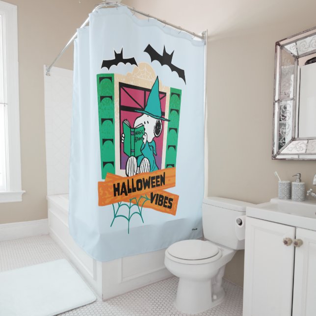 Peanuts Snoopy Magic Potions Halloween Shower Curtain (In Situ)