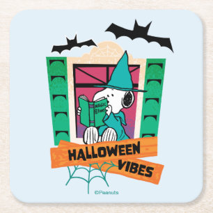 Peanuts Snoopy Magic Potions Halloween Square Paper Coaster
