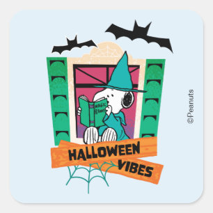 Peanuts Snoopy Magic Potions Halloween Square Sticker
