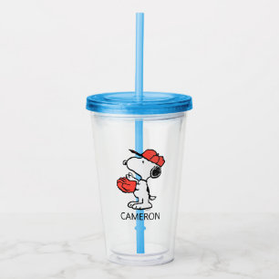 Peanuts   Snoopy Making the Catch Acrylic Tumbler