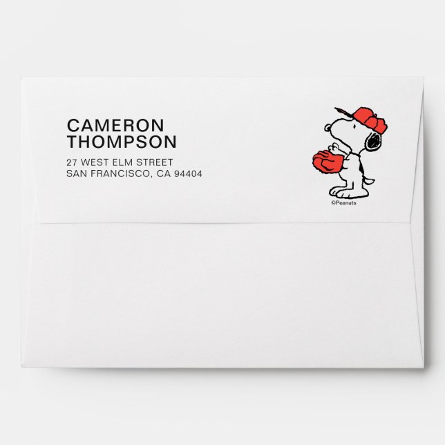 Peanuts | Snoopy Making the Catch Envelope (Back (Top Flap))
