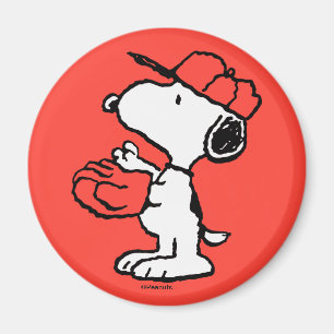 Peanuts   Snoopy Making the Catch Magnet