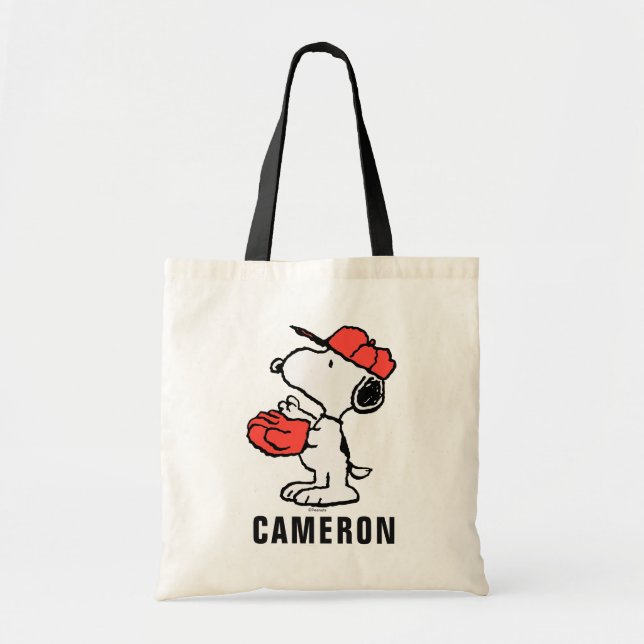 Peanuts | Snoopy Making the Catch Tote Bag (Front)