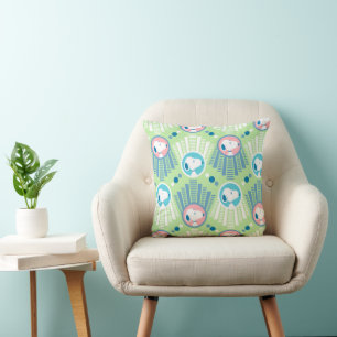 Peanuts   Snoopy Mint Green Deco Dreams Pattern Cushion