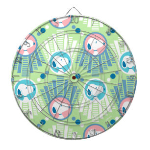 Peanuts   Snoopy Mint Green Deco Dreams Pattern Dartboard