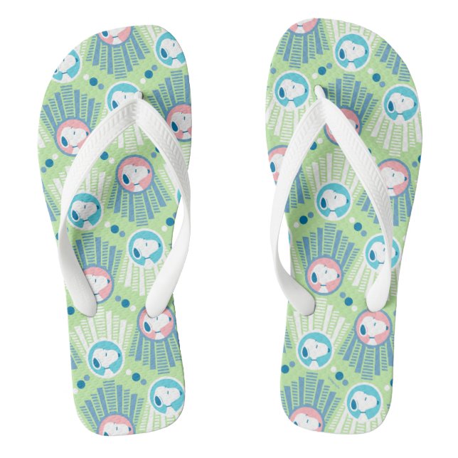 Peanuts | Snoopy Mint Green Deco Dreams Pattern Jandals (Footbed)