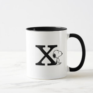 Peanuts   Snoopy Monogram X Mug