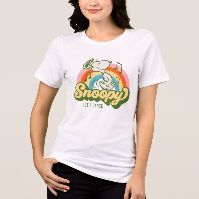Peanuts | Snoopy Music Rainbow Tri-Blend Shirt (Front)