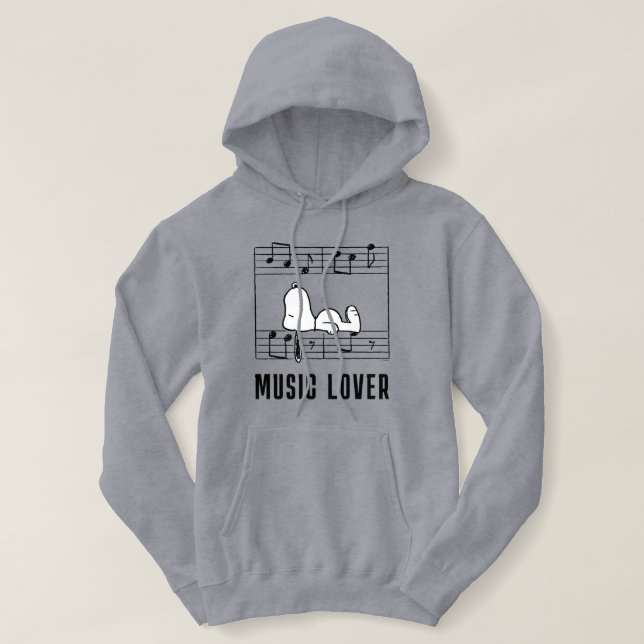 Peanuts | Snoopy Musical Notes Hoodie (Design Front)