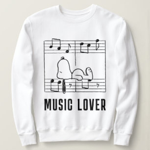 Peanuts   Snoopy Musical Notes Sweatshirt