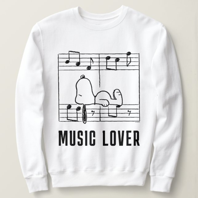 Peanuts | Snoopy Musical Notes Sweatshirt (Design Front)